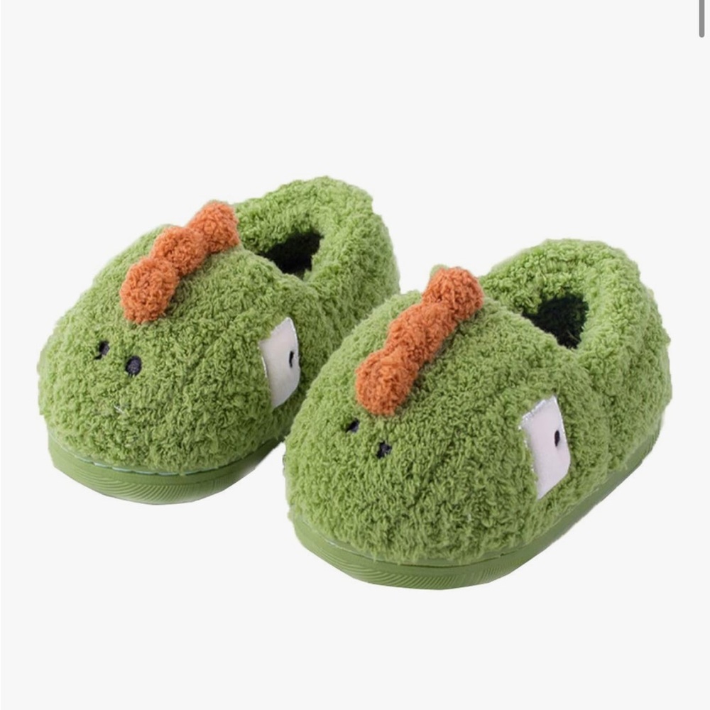 Green Dino Kids Slippers